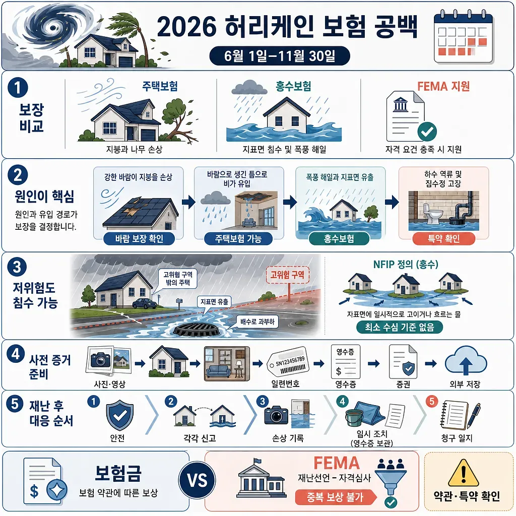 住宅保険・洪水保険・FEMA支援と請求手順を比較する2026年ハリケーン保険ガイド
